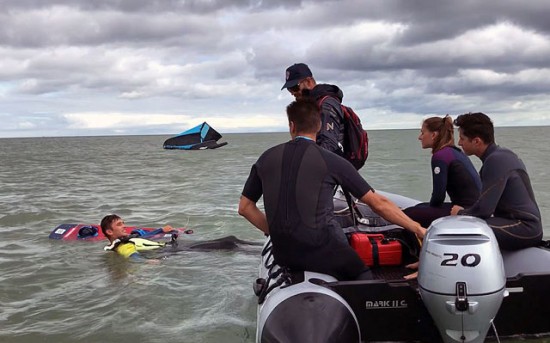 Lifeguards train to respond to kitesurfers in distress